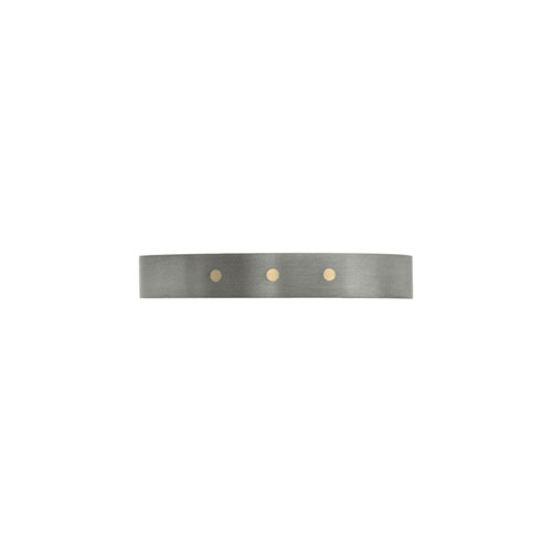 12mm Titanium Torque Bangle With 18 Ct Yellow Gold Inlay by Ti2