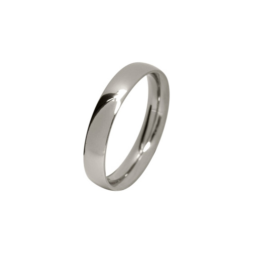 Ti2 Titanium 4mm Low Profile Court Shape Ring in Titanium by Ti2