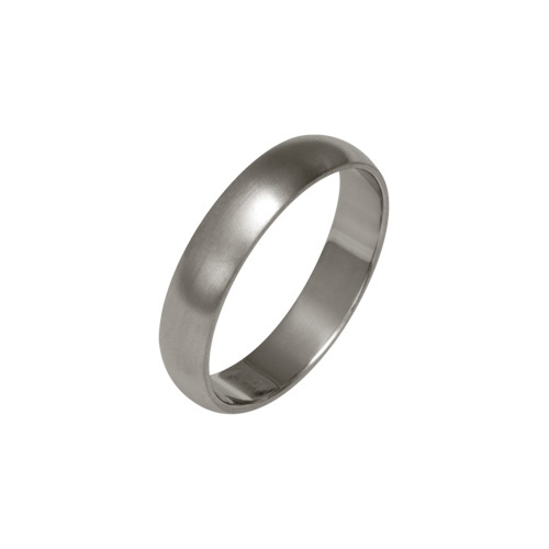 Ti2 Titanium 4mm Low Profile D Shape Ring in Titanium by Ti2