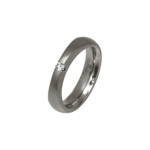 Ti2 Titanium 5mm Diamond Set Ring in Titanium by Ti2