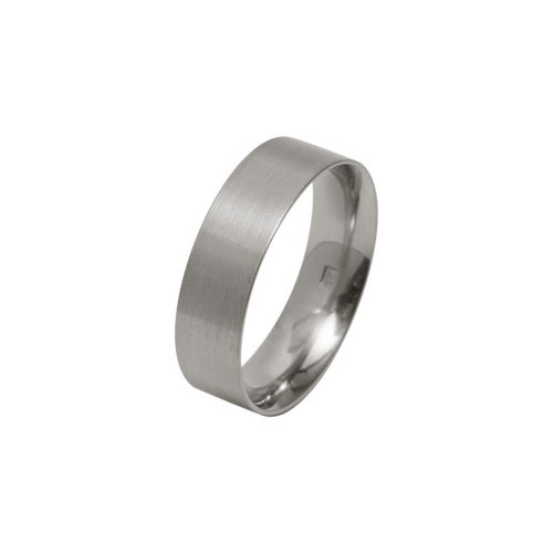 Ti2 Titanium 6mm Low Profile Flat Court Ring in Titanium by Ti2