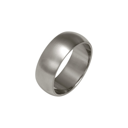 Ti2 Titanium 8mm Low Profile D Shape Ring in Titanium by Ti2