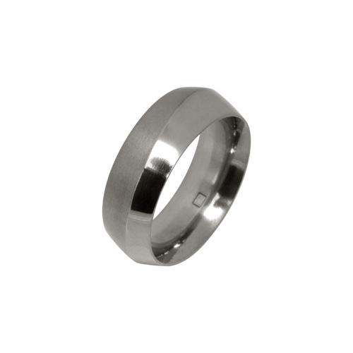 Ti2 Titanium 8mm Twist Ring in Titanium by Ti2