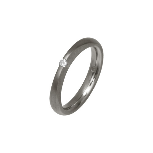 Diamond Set Ring in Titanium by Ti2