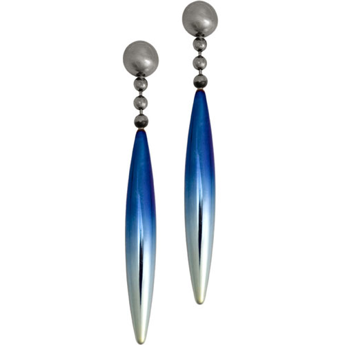Ti2 Titanium Woman Coloured Drop Titanium Earrings by Ti2 Woman