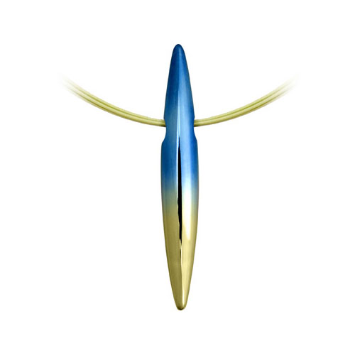 Ti2 Titanium Woman Coloured Titanium Pendant on Chain by Ti2 Woman