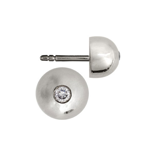 Ti2 Titanium Woman Diamond Set Coloured Stud Titanium Earrings by Ti2 Woman