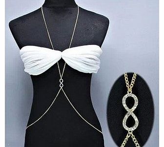 Infinity Body Chain with gift pouch (Silver)