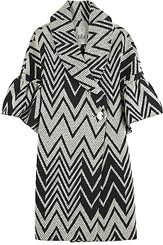 Tibi Large zigzag pattern coat