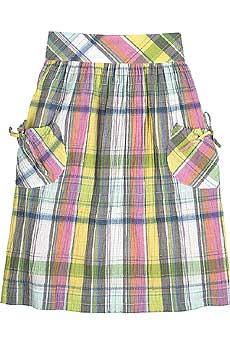 Tibi Plaid high-waisted skirt