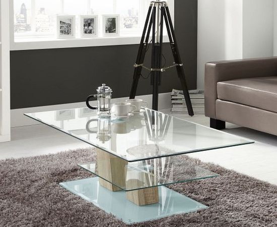Tiffany 2 Tier Glass Coffee Table