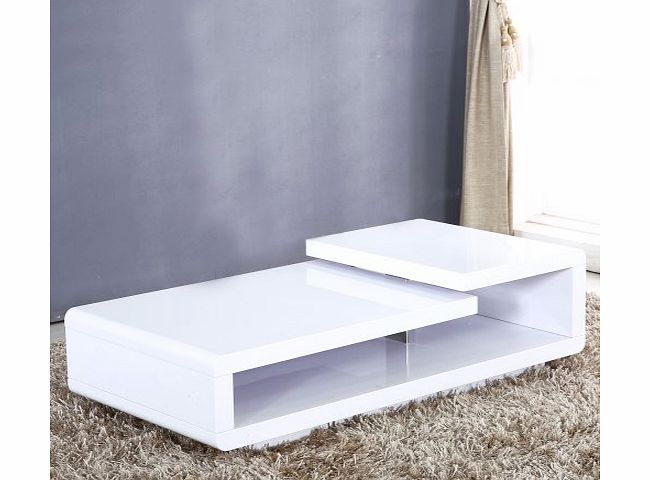 Tiffany Double Level High Gloss Coffee Table