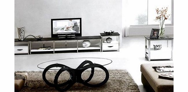 Tiffany High Gloss Looped Base Coffee Table in