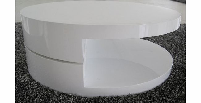 Tiffany Round Rotating Top Coffee Table in High