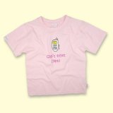 Tifosi Plain Lazy Cant Text Kids Organic Tee, Light Pink, 2 years