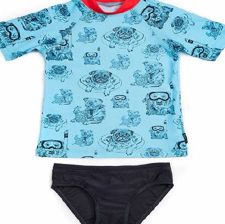 Tiger Joe Boys Tiger Joe Scuba Mutt Rashie Sun Suit - Ice