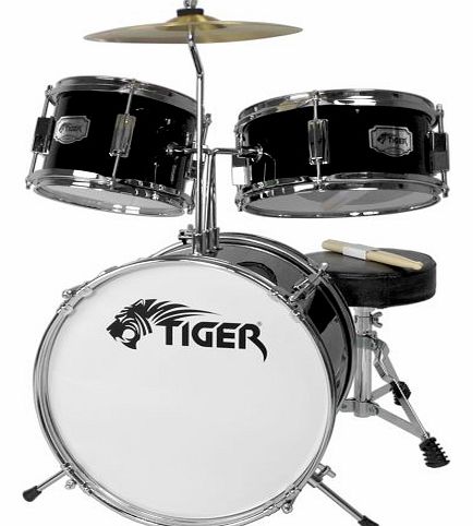Tiger 3 Piece Junior Drum Kit - Black