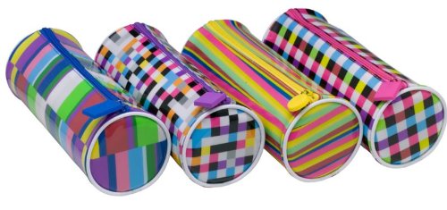 Tiger pencil case - Kaleidoscope fashion design - cylinder shape x 1 single
