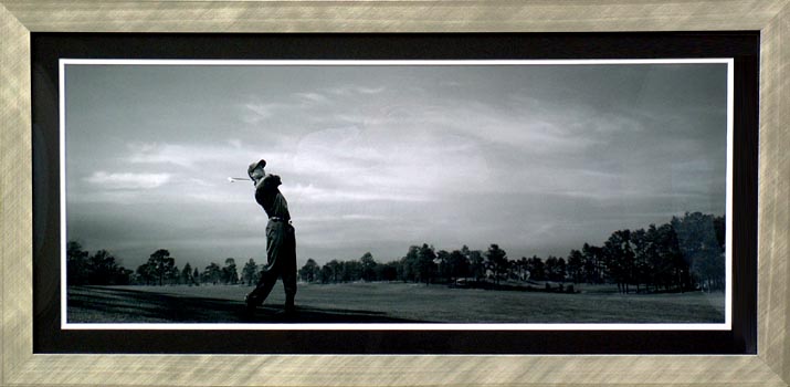Tiger Woods Panoramic `weet Swing`Photo - Framed