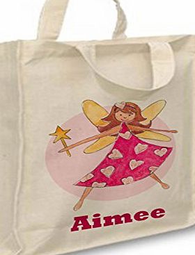 tigerlilyprints girls tote,personalised,girls bag,name on a bag,girls mini shopper,fairy girl