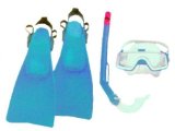 Tigullio KIDS / CHILDS Tigullio Rana Mask Fins and Snorkel Set - Yellow - Jnr Size 12-13
