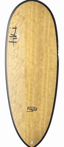 Tiki Feather Foil Fugly Round Pin Bamboo/Carbon