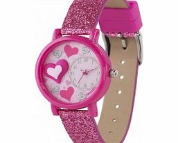 Tikkers Girls 3D Pink Heart Watch
