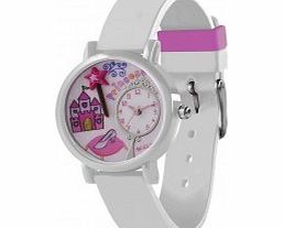 Tikkers Girls 3D White Princess Watch