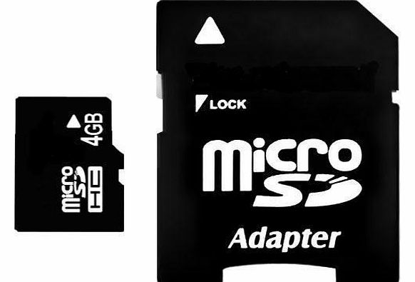 4 GB microSD Memory Card + Adapter
