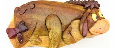 Timber-Treasures Hand-Crafted Wooden Eeyore Puzzle Box