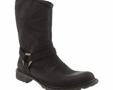 Timberland Black Stoddard Mid Biker Boots