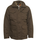 Timberland Dark Brown Jacket With Quilted Jacket Lining
