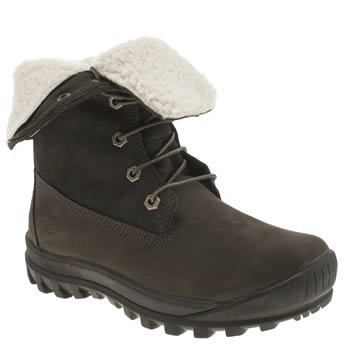 Timberland Dark Brown Woodhaven Roll-down Boots
