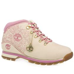 Female Railway Hiker Embroidered Nubuck Upper Casual in Stone