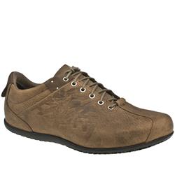 Male King Euro Intl Leather Upper Fashion Trainers in Brown