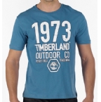 Timberland Mens Block Graphic T-Shirt Imperial Blue