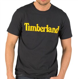 Timberland Mens Logo T-Shirt Navy