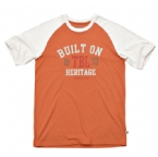 Mens Raglan Graphic T-Shirt Orange Orchid