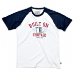 Timberland Mens Raglan Graphic T-Shirt White