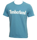 Timberland Mid Blue T-Shirt with Painted Logo