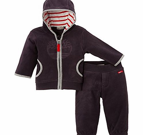 Timberland (TIMGX) Baby Boys 0-24m T98206 Jogging Clothing Set, Grey (Charcoal), 6-12 Months (Manufacturer Size:12 Months)