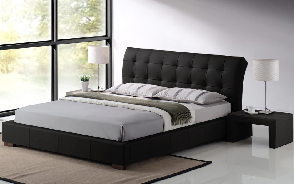Time Living Boston Faux Leather Bedstead,