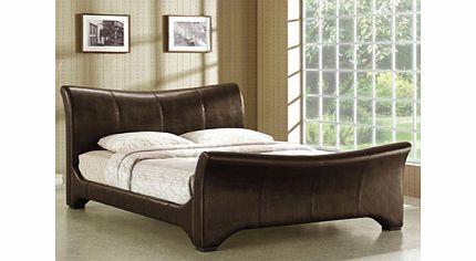 Time Living Wave 5FT Kingsize Leather Bedstead