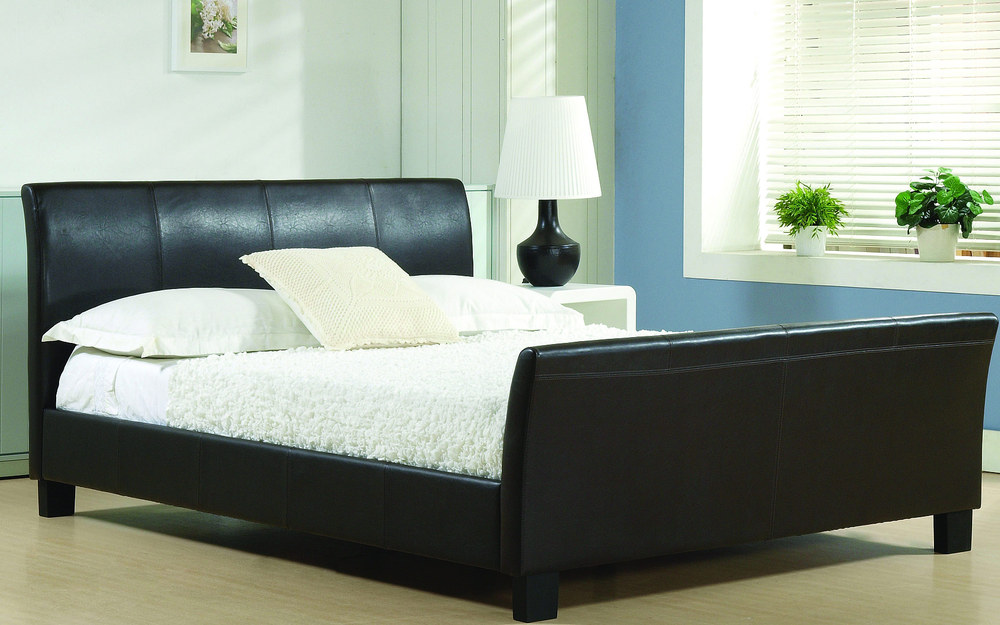 Time Living Winchester Faux Leather Bedstead,