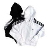 Time To Run Adidas Essentials 3S Hoody (White/Navy X Large)