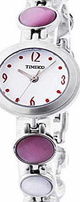 Time100 Fashional Ladies Multifunctional Alloy Strap White Waterproof Bracelet Quartz Watch#W50191L.05A
