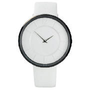 TIMEX BLACK LEATHER STRAP WATCH