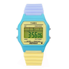 Timex Blue/ Yellow/ Lilac Digital Watch