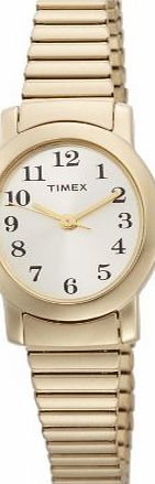 Timex Classic Timex Ladies Watch with White Dial and Gold Bracelet - T2M568PF