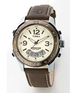 Expedition Gents LCD Metal Combo Watch